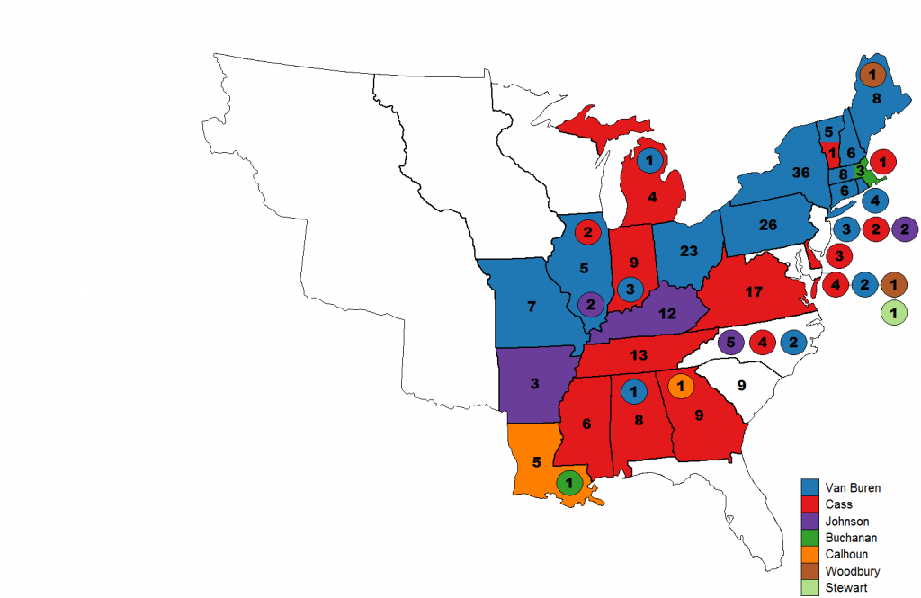 1844 Democratic National Convention Map
